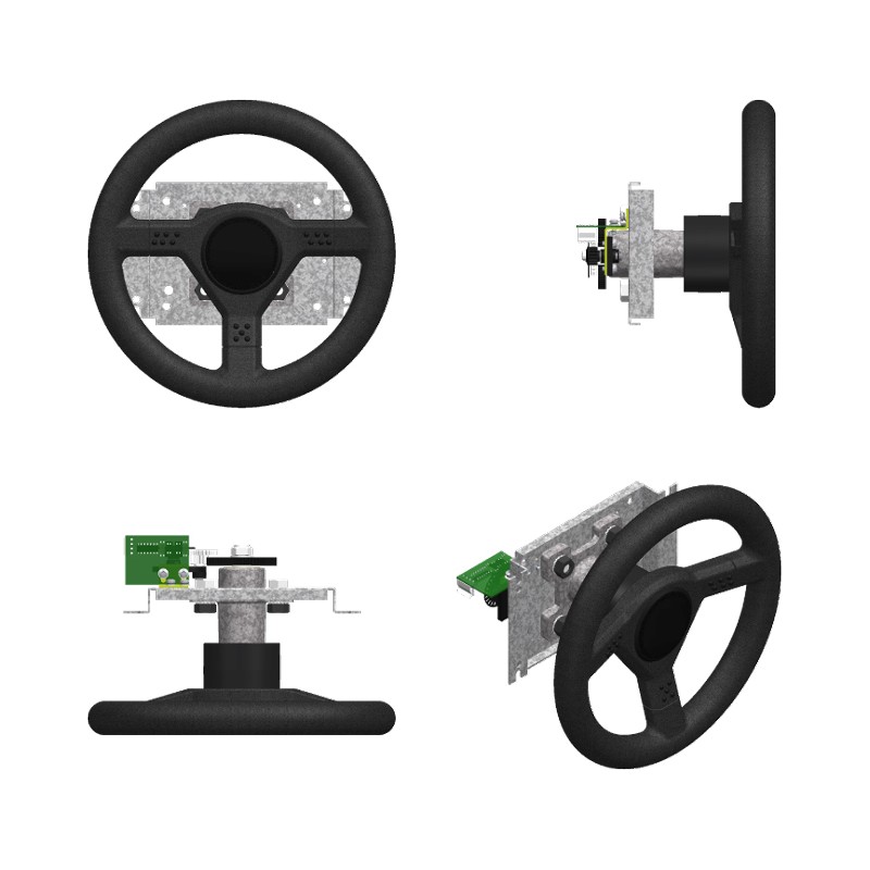 Steering Wheel 360º With PCB 228 Pulses With Hoop