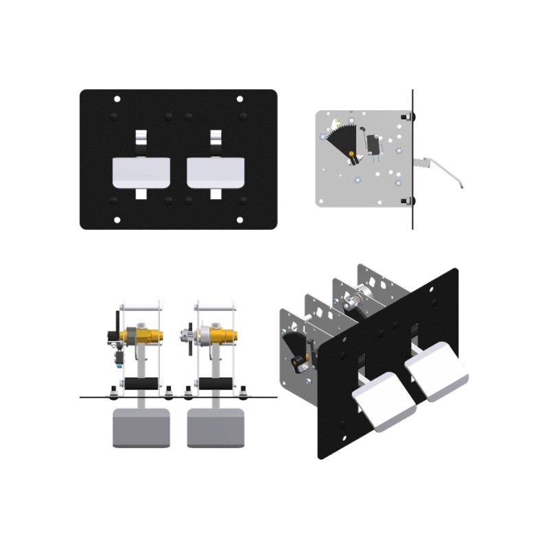 PEDAL DOBLE CORTO CON POTENCIÓMETRO Y MICRO PE/DC-PM