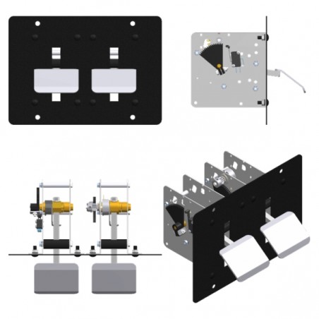 PEDAL DOBLE CORTO CON POTENCIÓMETRO Y MICRO PE/DC-PM