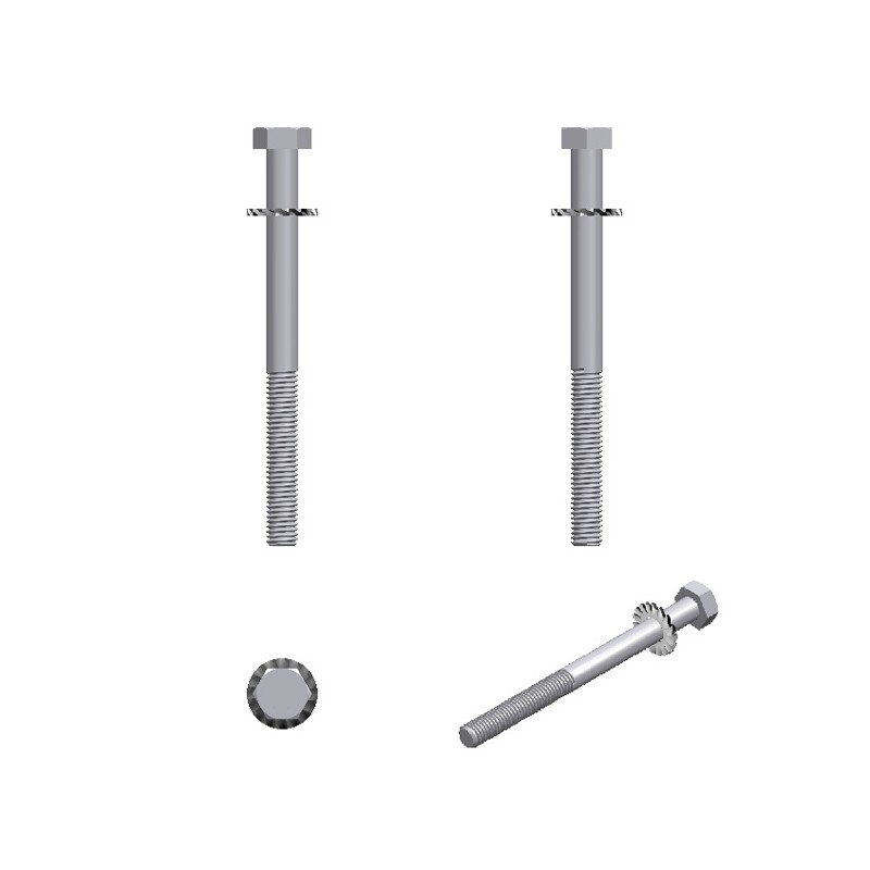 Hexagonal Screw DIN931 M8x100 With Washer DIN6798 D/E