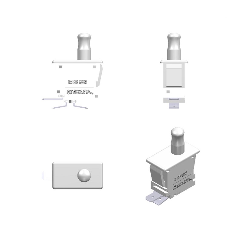 Small White Unipolar Interlock Switch.