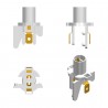 PORTAMICROS AR MICRO ESTÁNDAR LED BLANCO