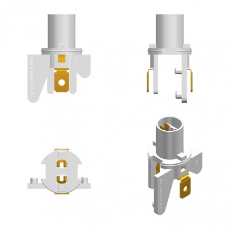 PORTAMICROS PRESIÓN MICRO ESTÁNDAR LED BLANCO