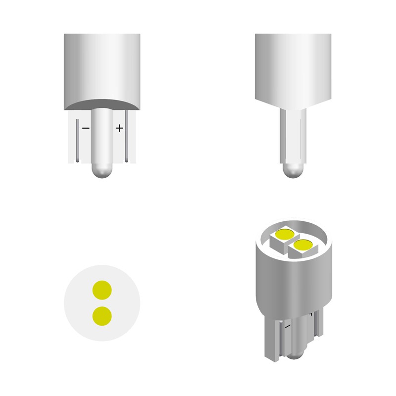 LED T-10 SMD Biled 12V White