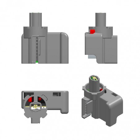 PORTAMICRO SM4-22 MICRO OMRON LED BLANCO CONECTOR 7 PINES